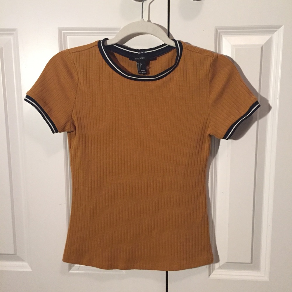 forever 21 mustard Tee